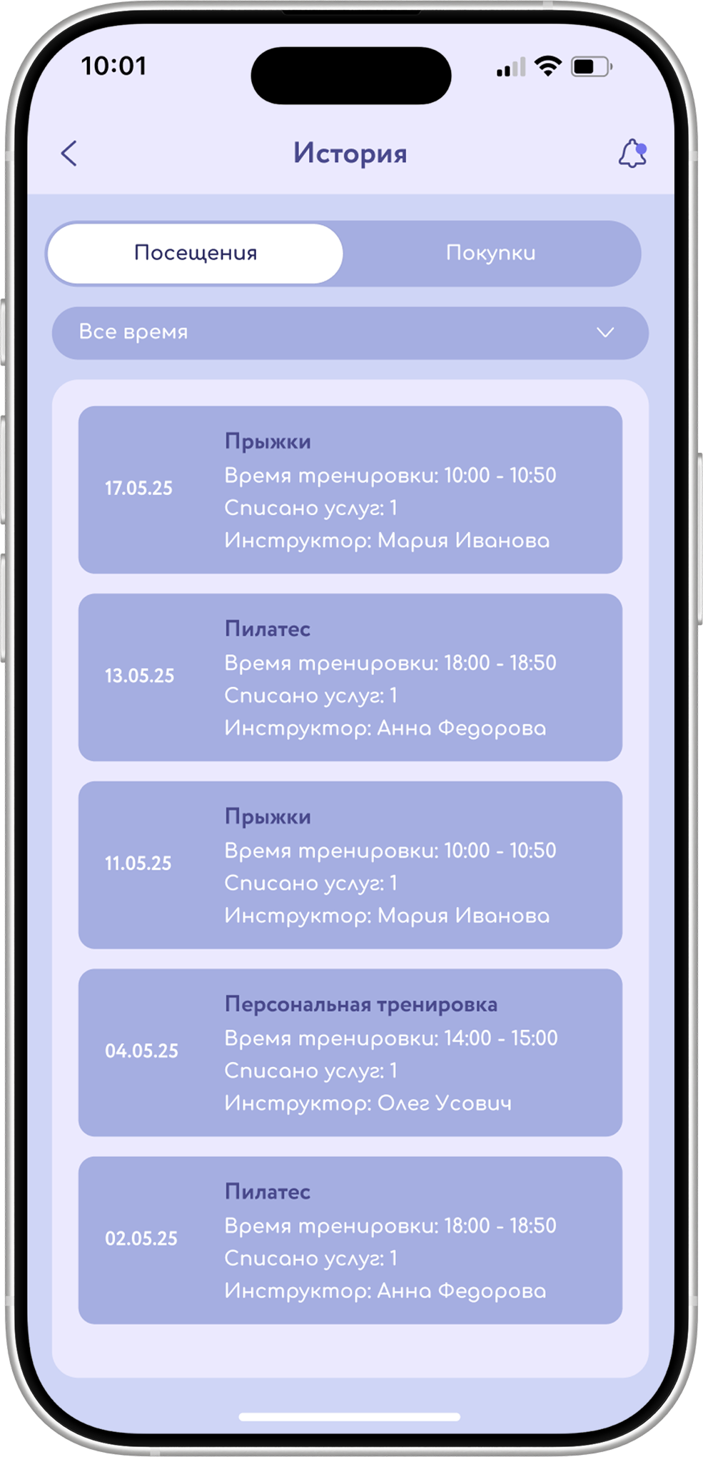 Полное отражение всех транзакций